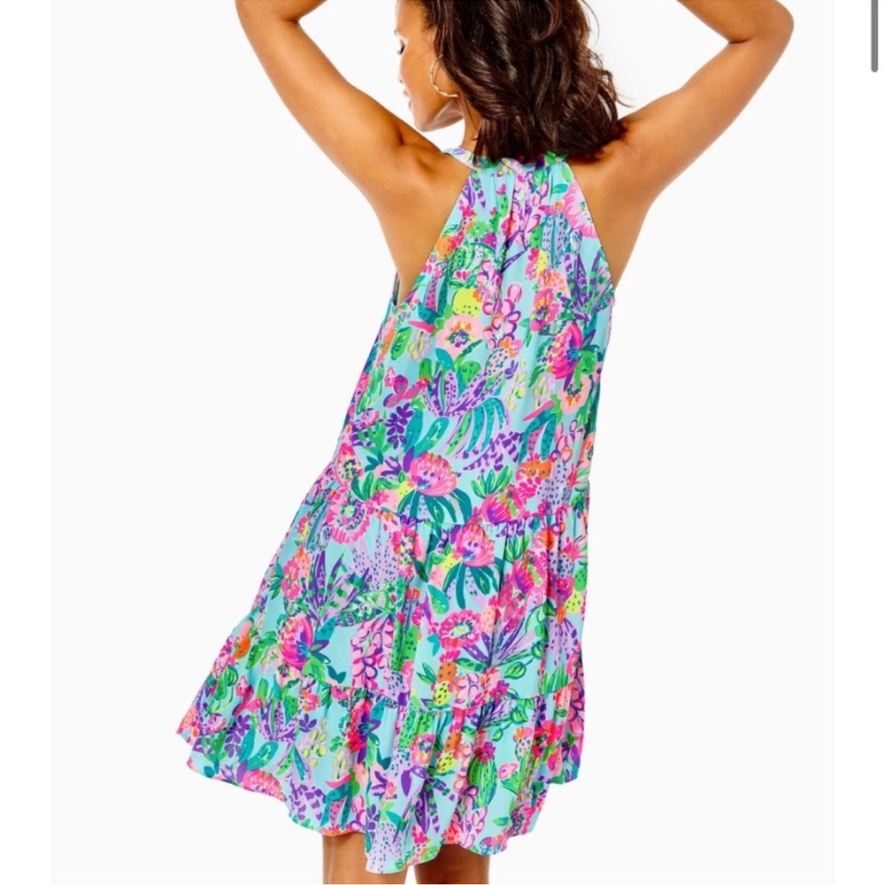 Lilly Pulitzer Carolane Lileeze Tassel Tie Pear  Swing Dress S NEW NWOT Small - Picture 2 of 9